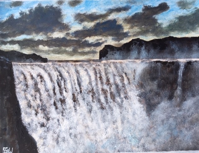 Iceland waterfall-acrylic