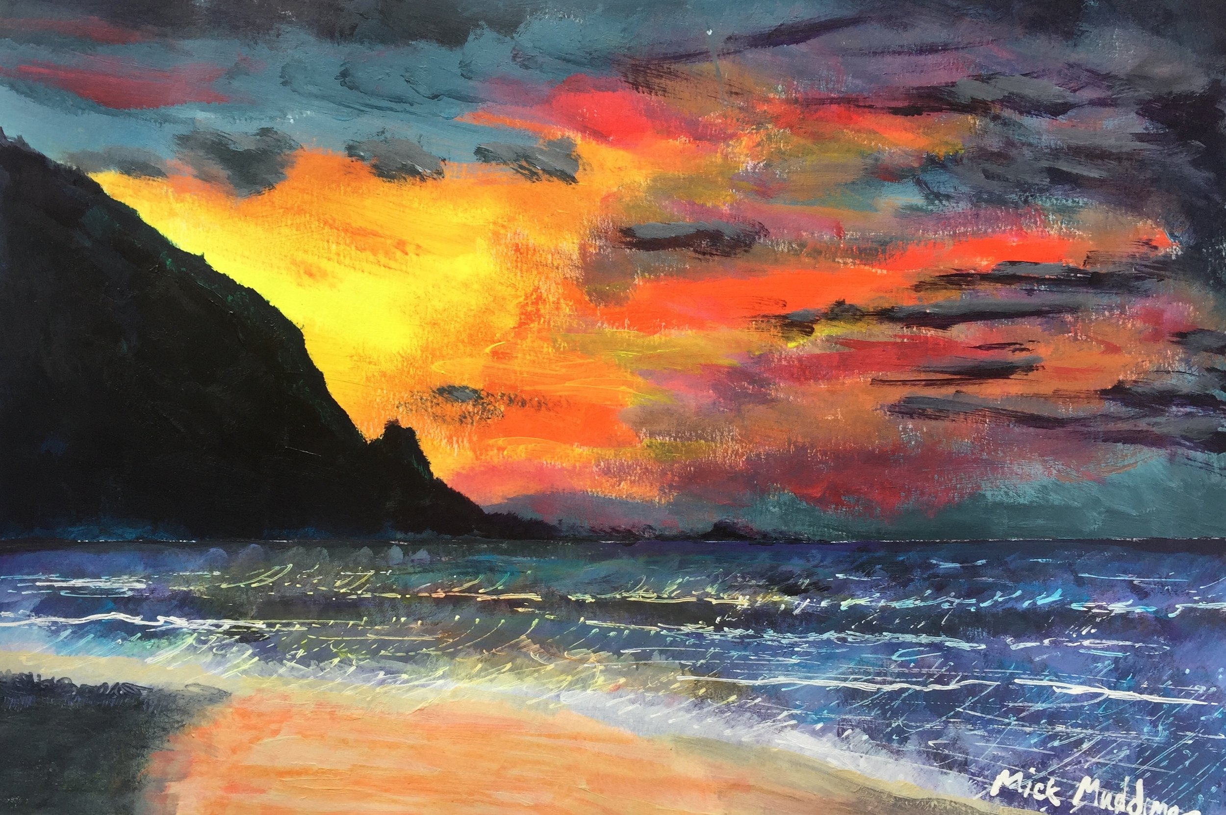 Stormy night - Acrylic.