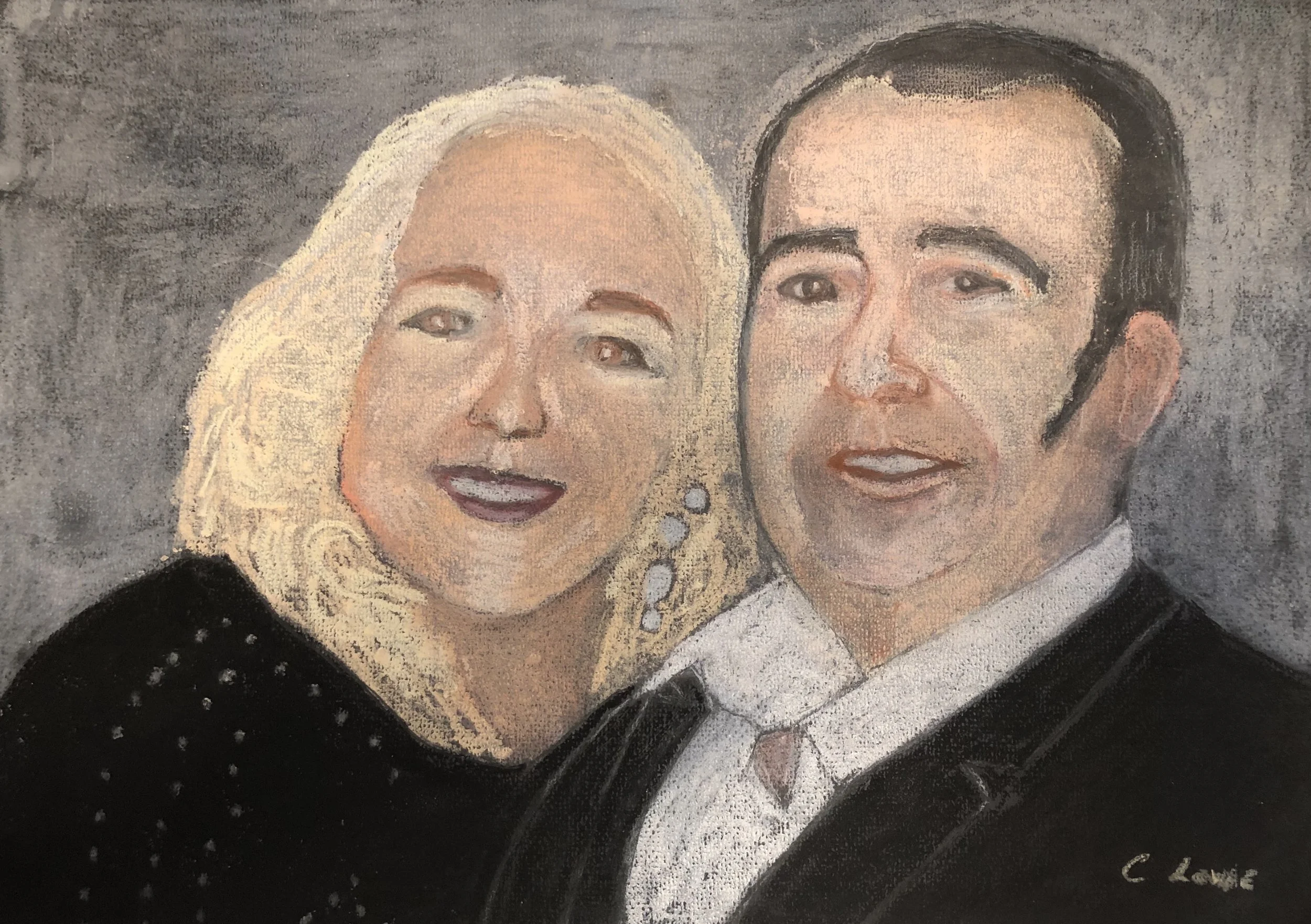 Happy couple - Pastel.