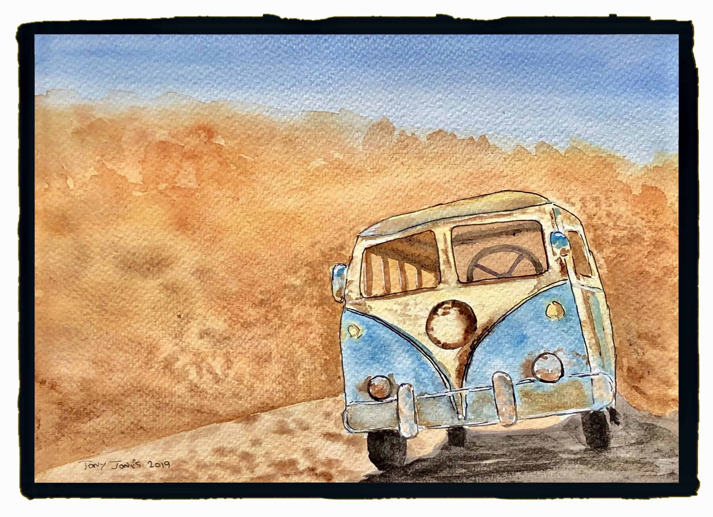 Camper Van - Watercolour.