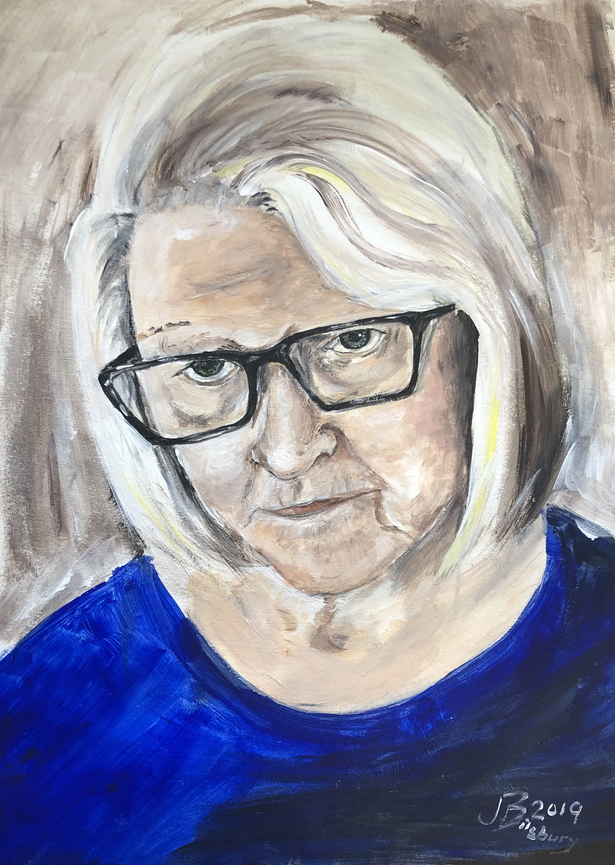 Portrait of Ann Shaw. - Acrylic