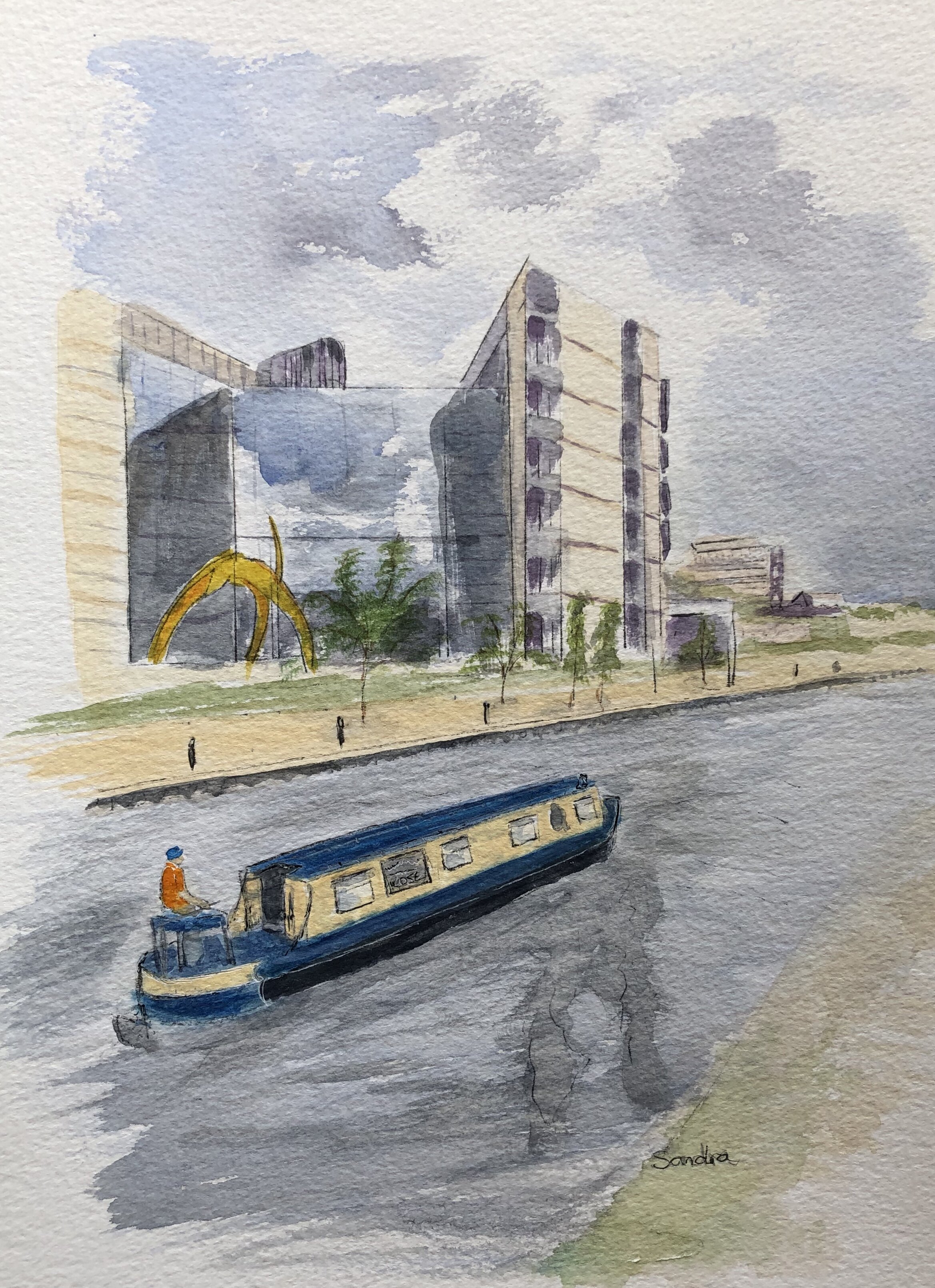 Canal Scene - Acrylic.