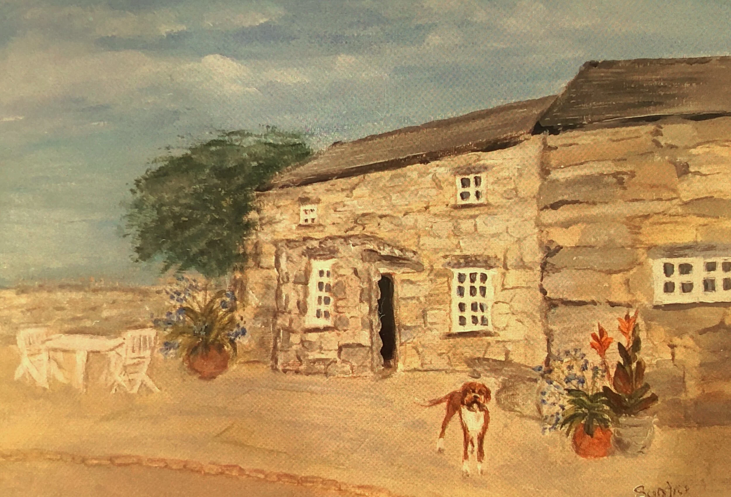 Old cottage - Acrylic.