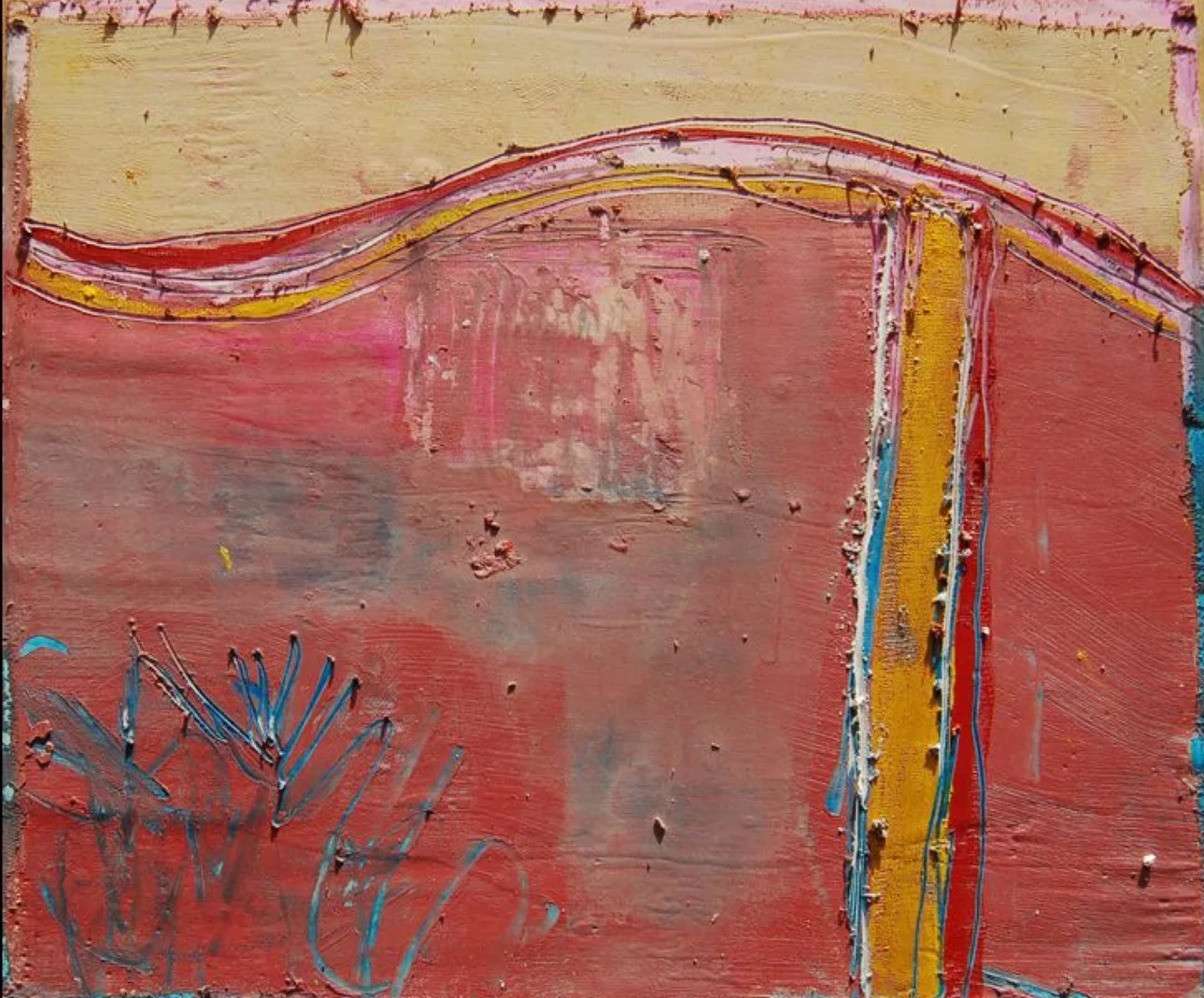   Oxeye III   Egg tempera on gesso board  18 x 15 cm, 2013. 