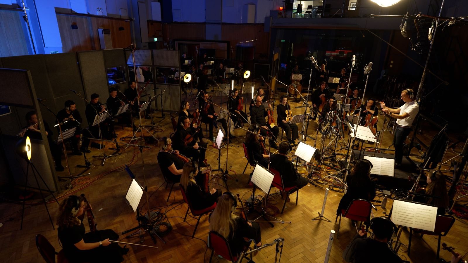 The National Philharmonic Orchestra recording at Abbey Road