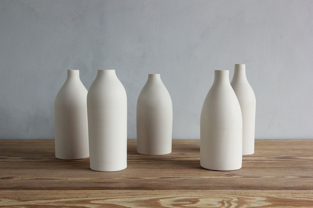 TRACIE HERVY FOR NICKEY KEHOE TALL STONEWARE BOTTLE