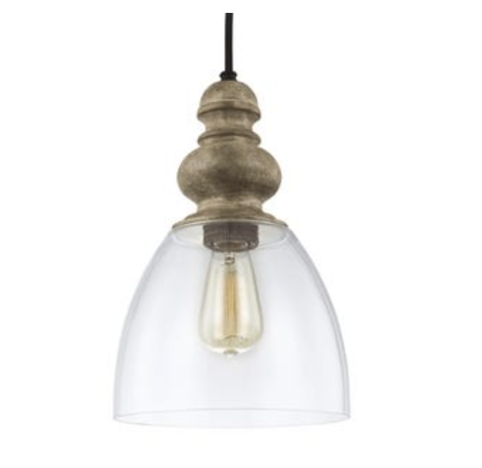 Feiss 1-light Driftwood / Dark Weathered Zinc Pendant