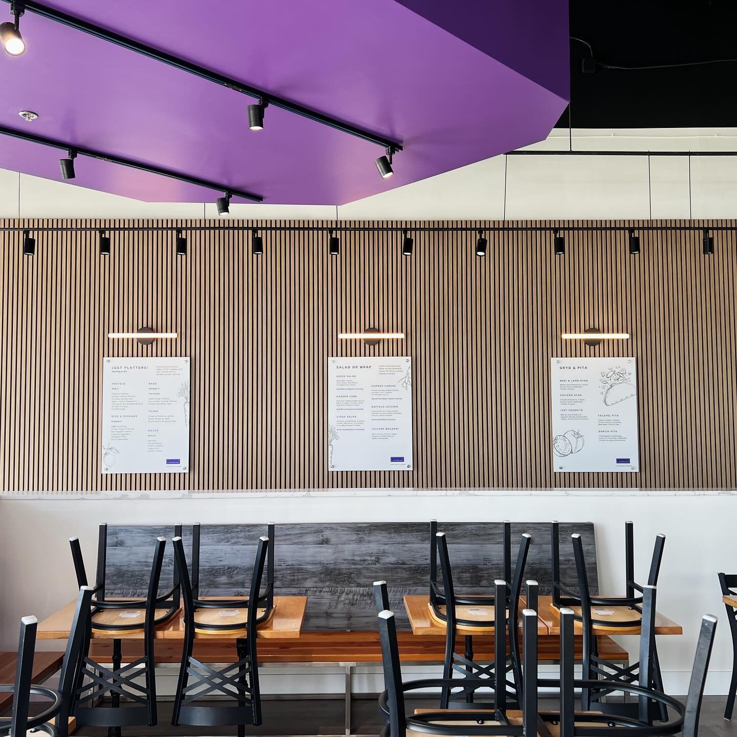 This years projects have been so good to me, here&rsquo;s a restaurant project that just opened up here in Jax, @justkitchenjax - I helped with the interior design AND designed all of the menus, hand and catering menus too! It was a fun one! Please s