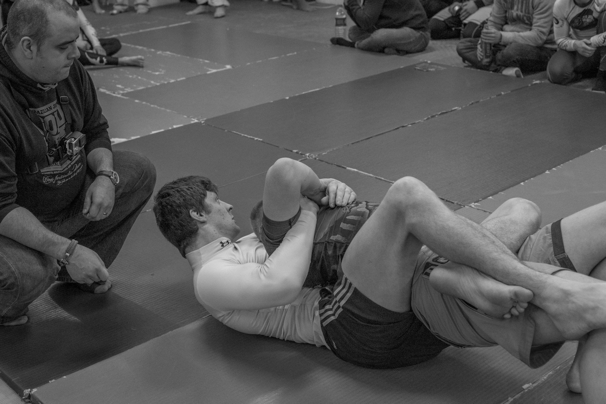 Laurie dominates his opponent.