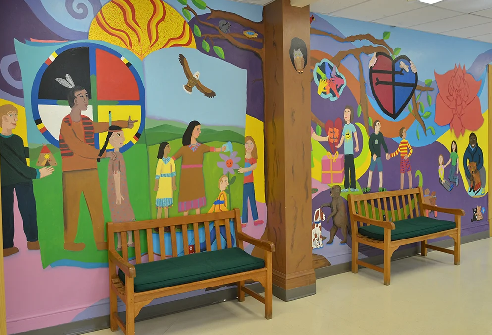 Part of “The Greeley Way” mural created by artist Beth Shadur and Greeley fourth grade students.