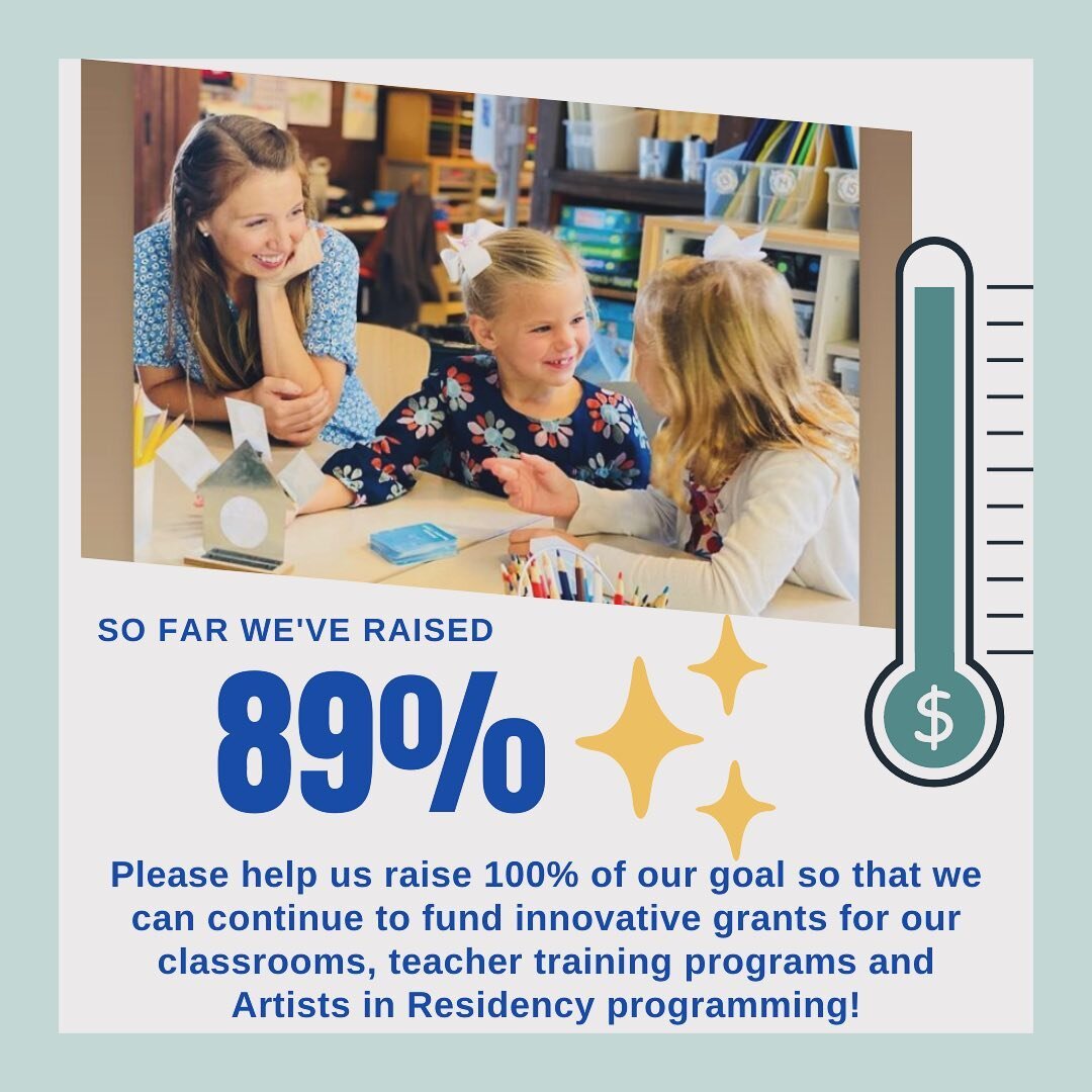 We are so close to our goal!  Please consider donating today - there is still time to fund grants for next school year!  We need your support to make this happen! 🔗👆🏻✨💙