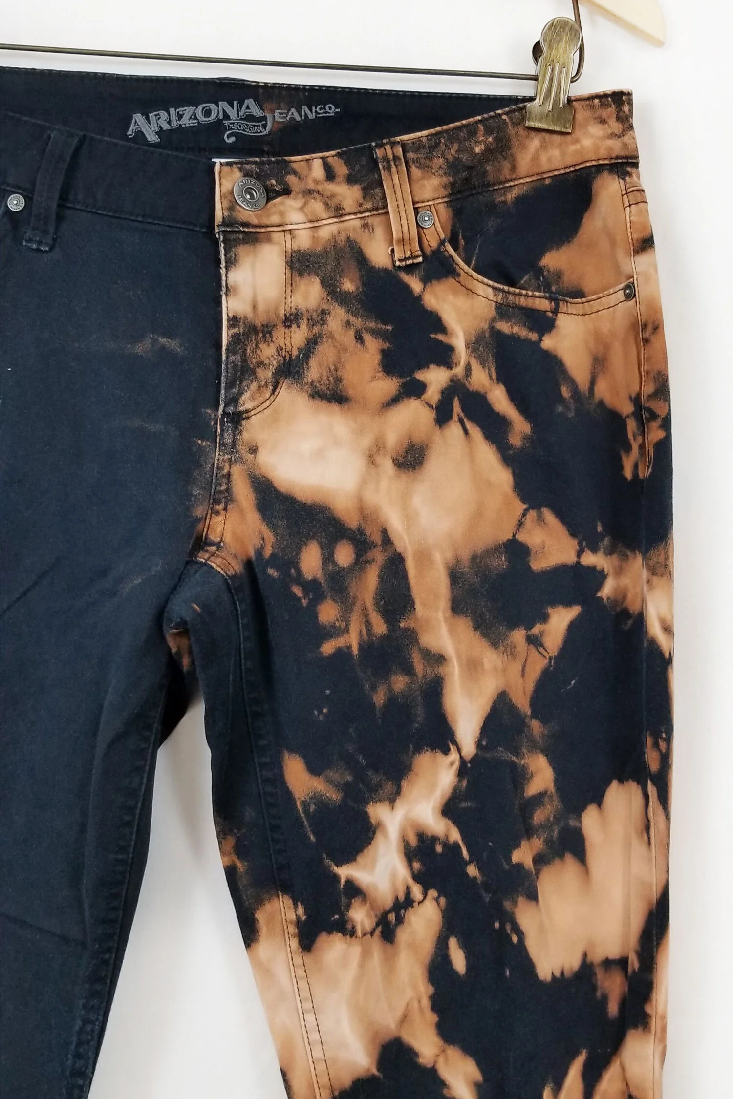 bleached black shorts