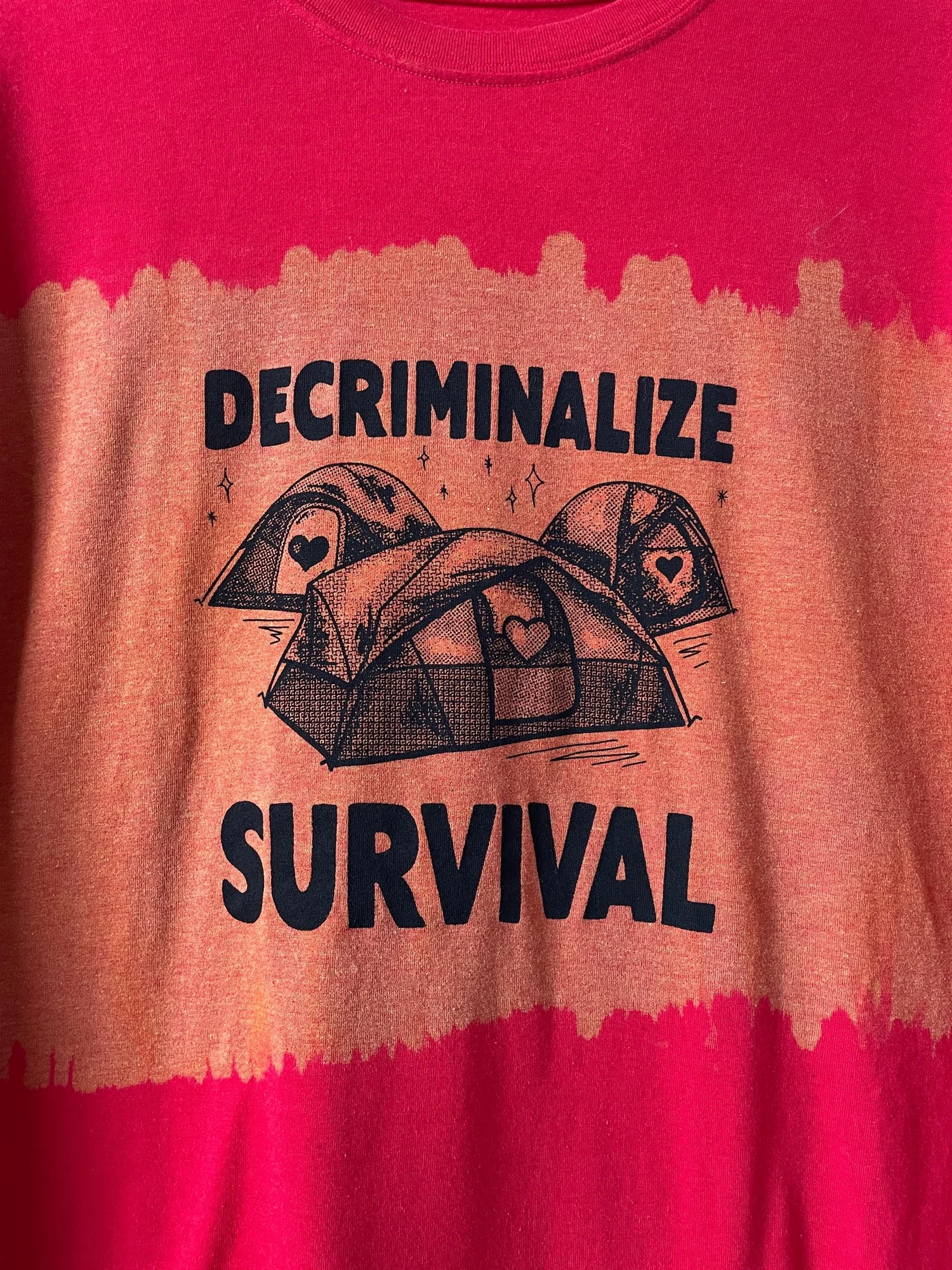 2XL decriminalize survival red orange tee — SPAO