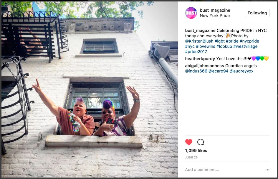 New York City PRIDE March for BUST Magazine. New York, NY, 2017