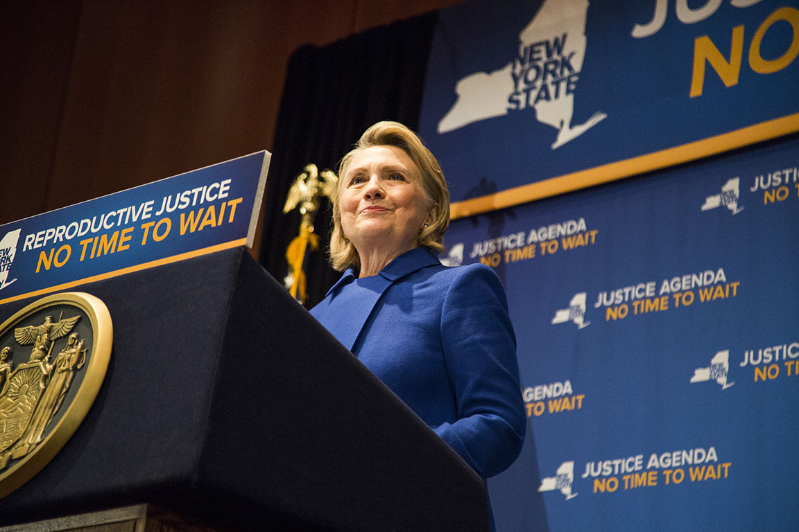  Secretary Hillary Clinton speaks at the launch of New York’s Women’s Justice Agenda, New York, NY, 2018 