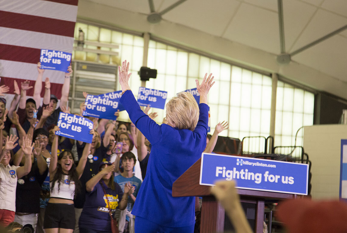  Hillary Clinton rallies at Rutger's University. Newark, NJ 2016 