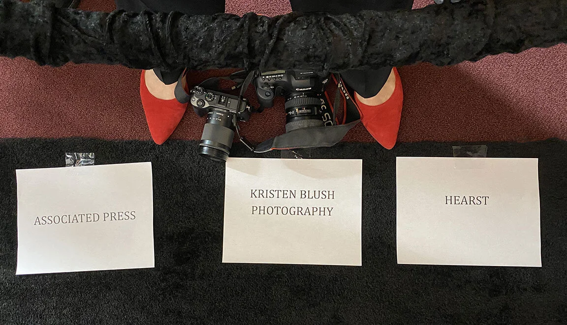 Behind the scenes on the red carpet at Hillary on Hulu, New York, NY, 2020