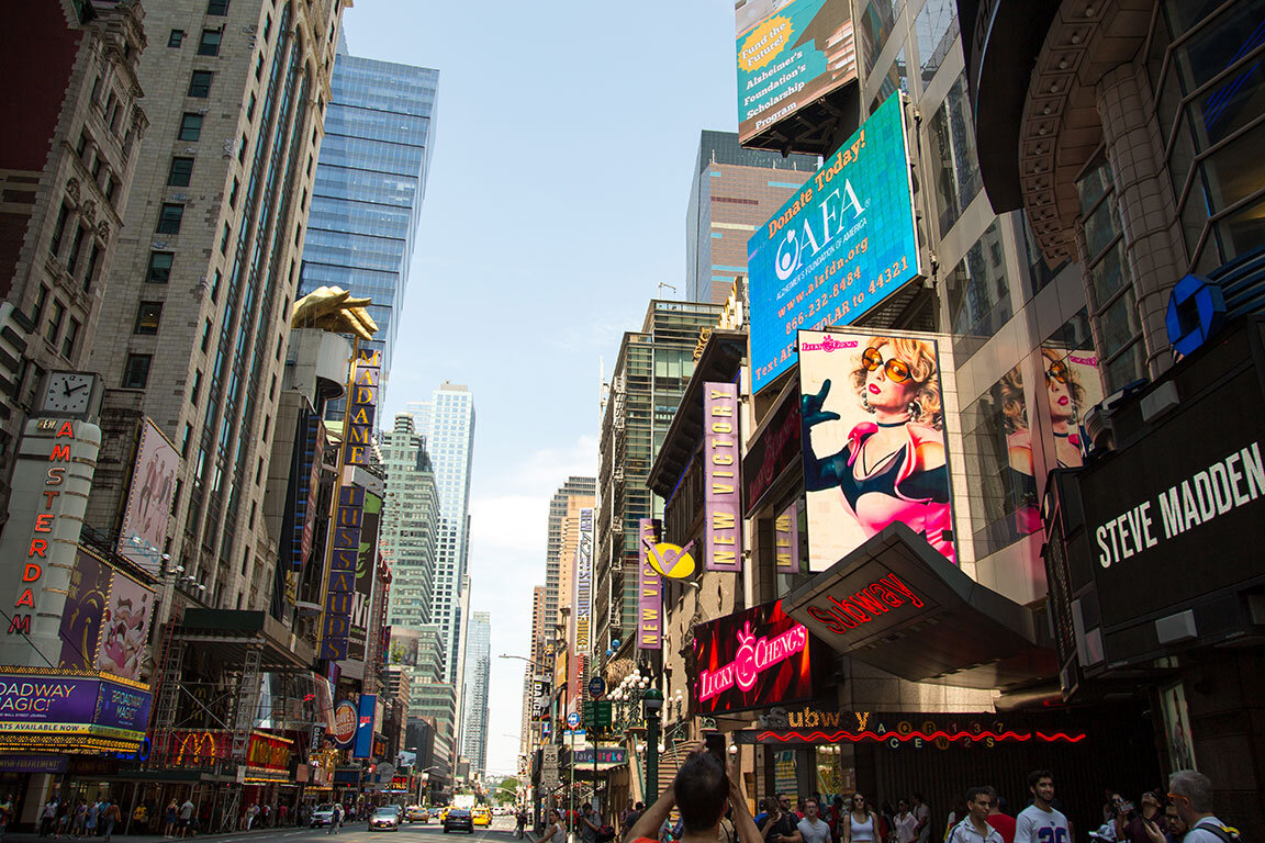  Lucky Cheng’s Drag Cabaret features original photography by Kristen Blush on their PRIDE billboard in Times Square, New York, NY 2019 
