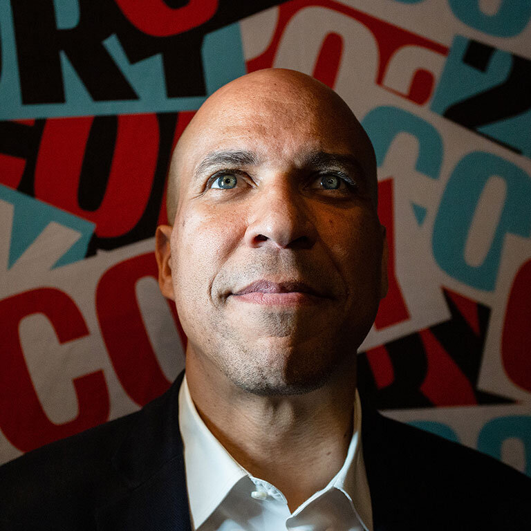  U.S. Senator Cory Booker poses for a portrait behind the scenes at a fund raiser. New York, NY, 2019 