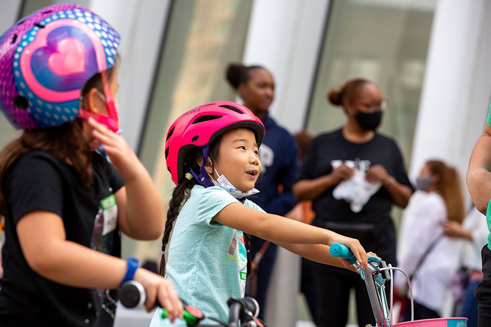  Bike New York hosts a youth ‘Learn to Ride’ class in partnership with the Oculus Center, New York, NY 