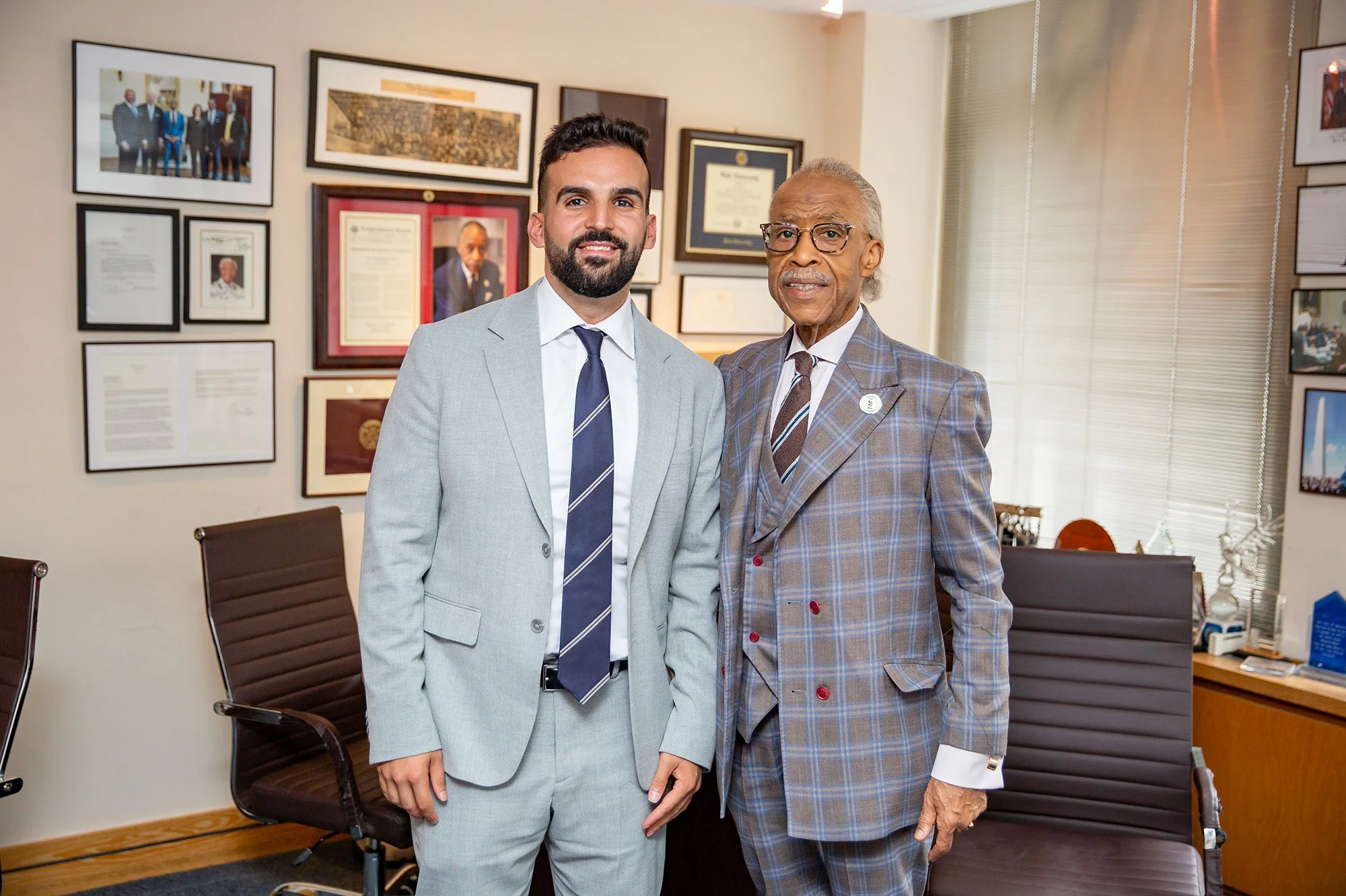 Deputy Mayor of London, Mete Coban of C40 Cities, joins Reverend Al Sharpton during Climate Week, New York, NY