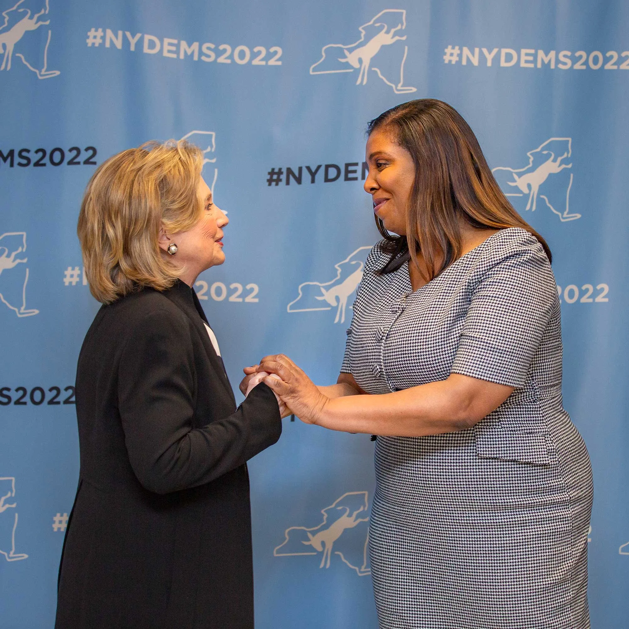 Secretary Hillary Clinton and New York Attorney General Tish James, New York, NY