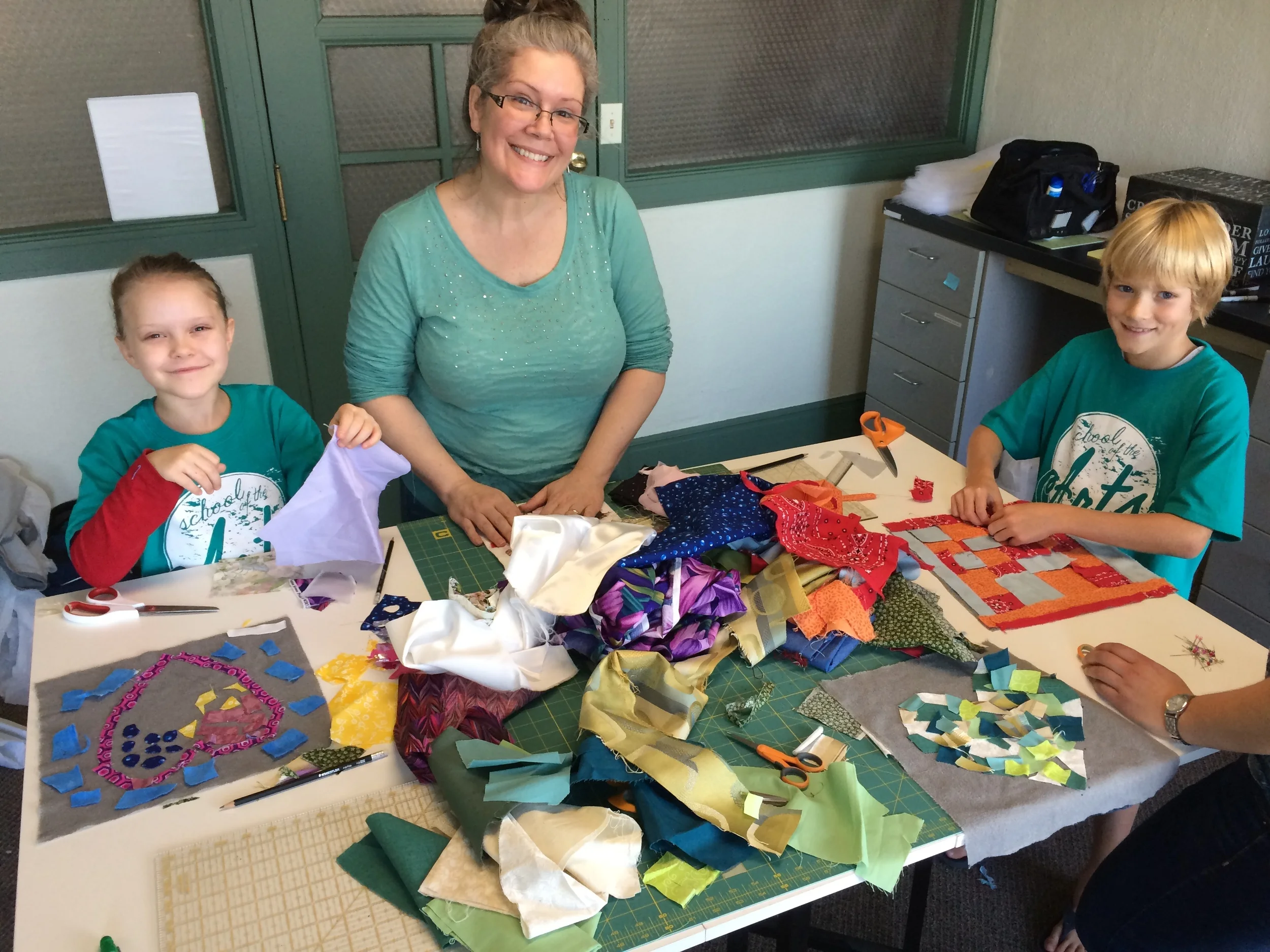 Sewing class starts their first project!