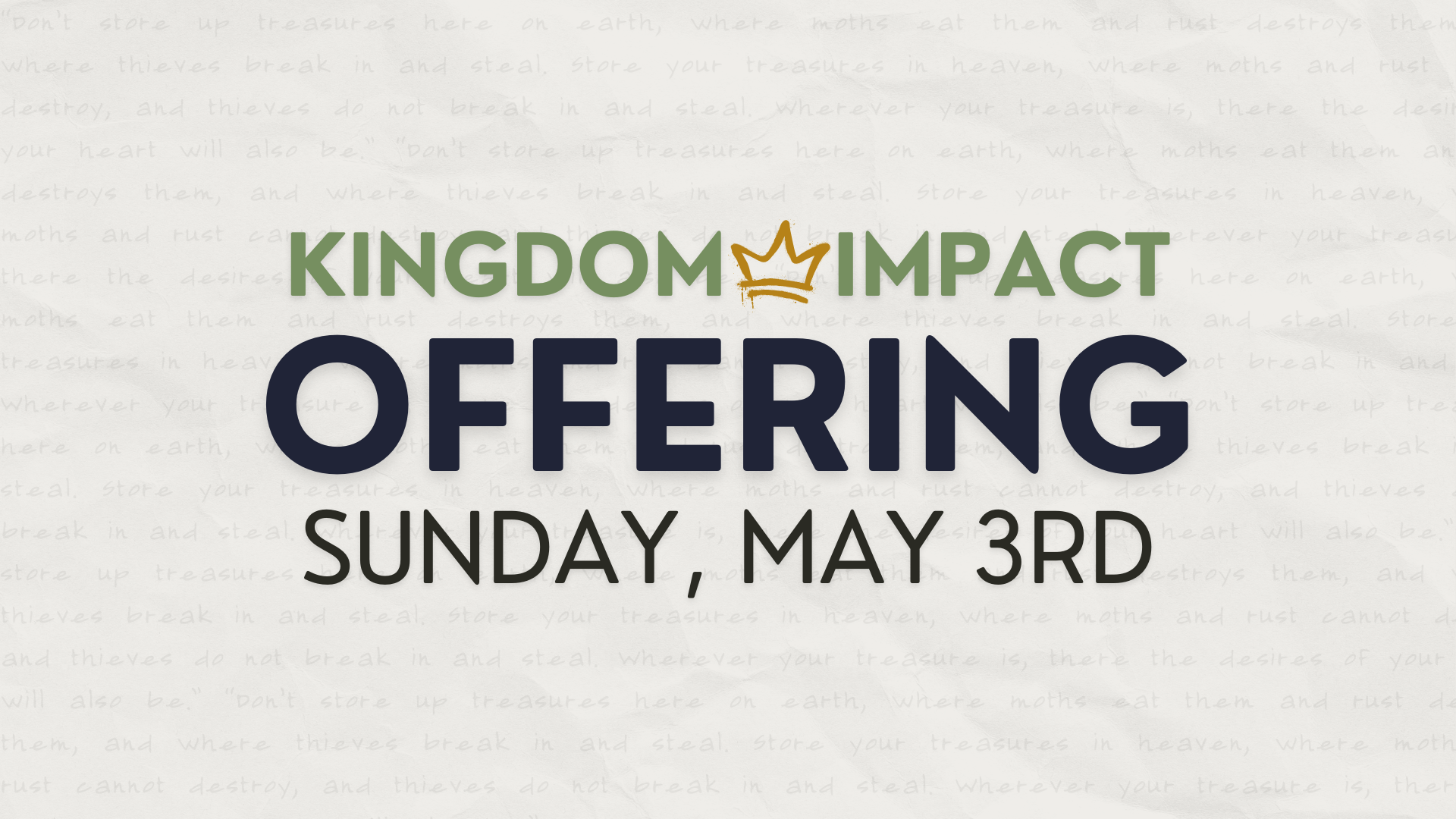 Kingdom Impact Offering