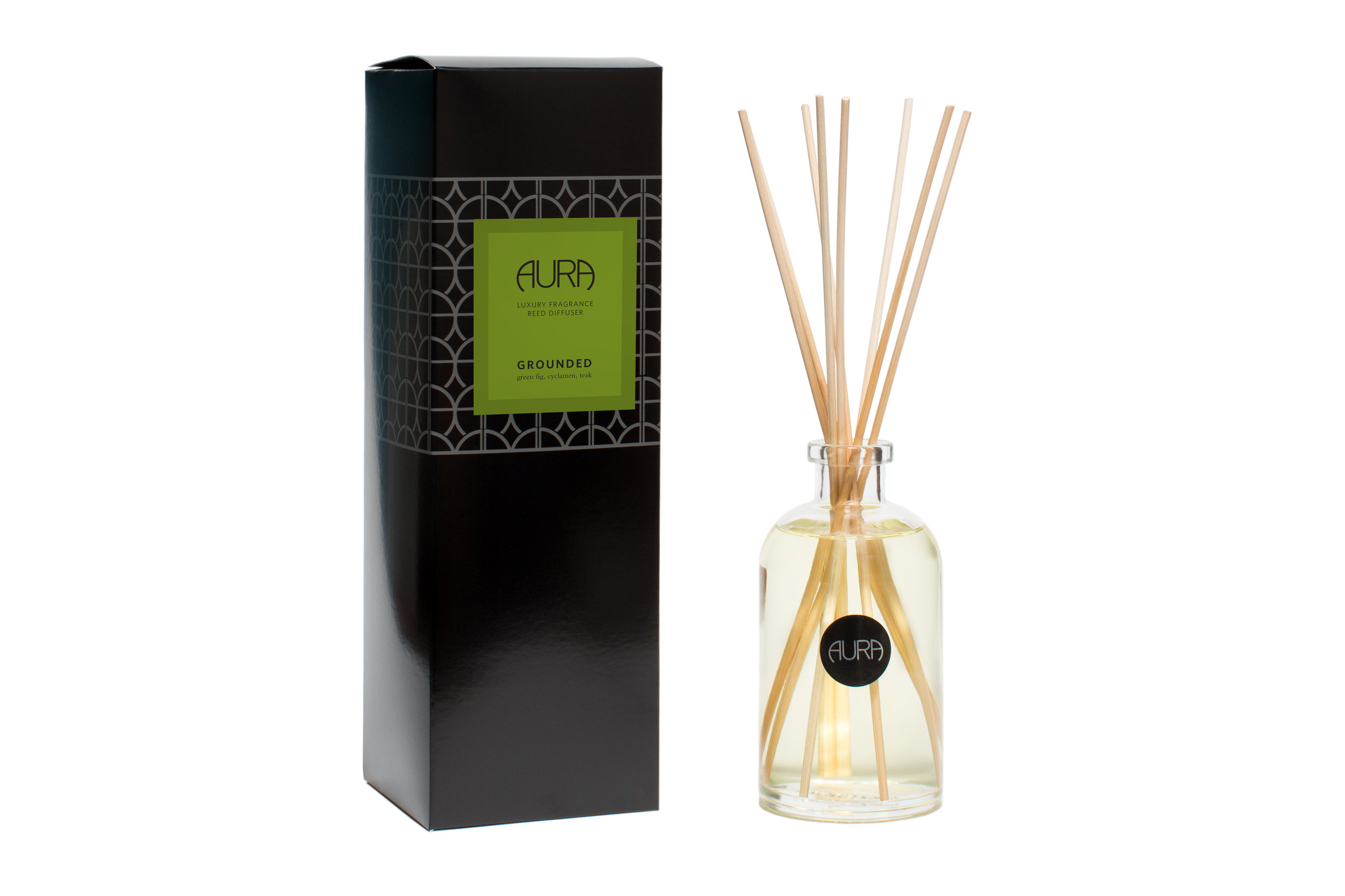 GROUNDED REED DIFFUSER (fig + teak) — AURA CANDLES