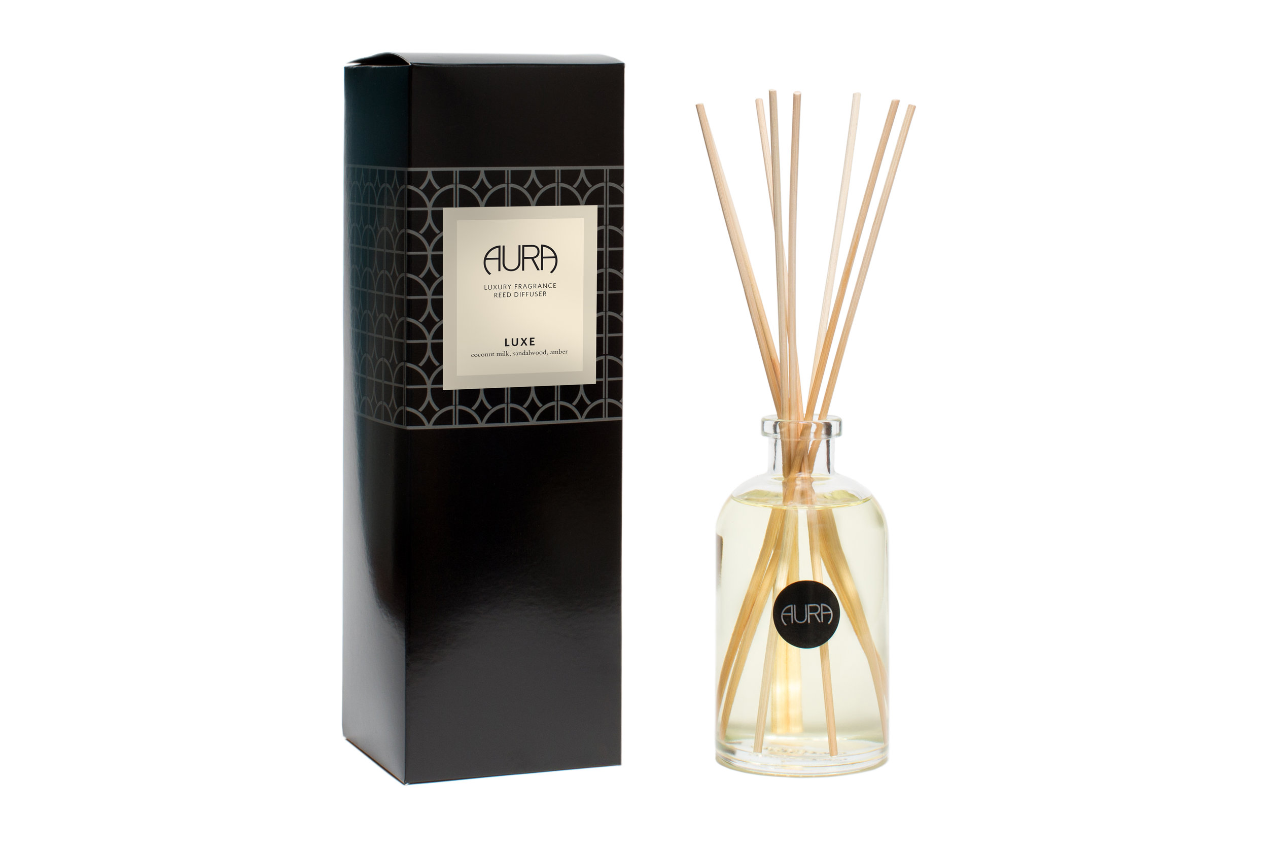 LUXE REED DIFFUSER (coconut milk + sandalwood) — AURA CANDLES