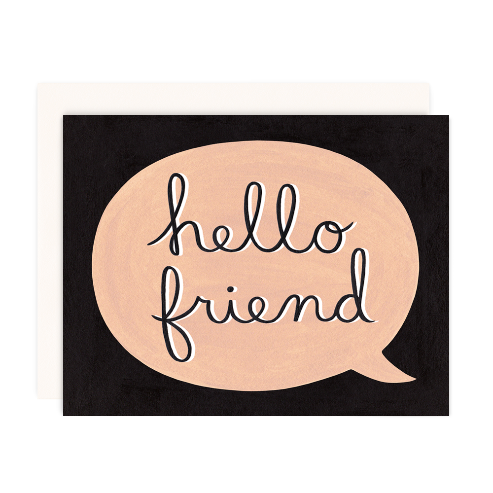 HELLO FRIEND Greeting Card — AURA CANDLES