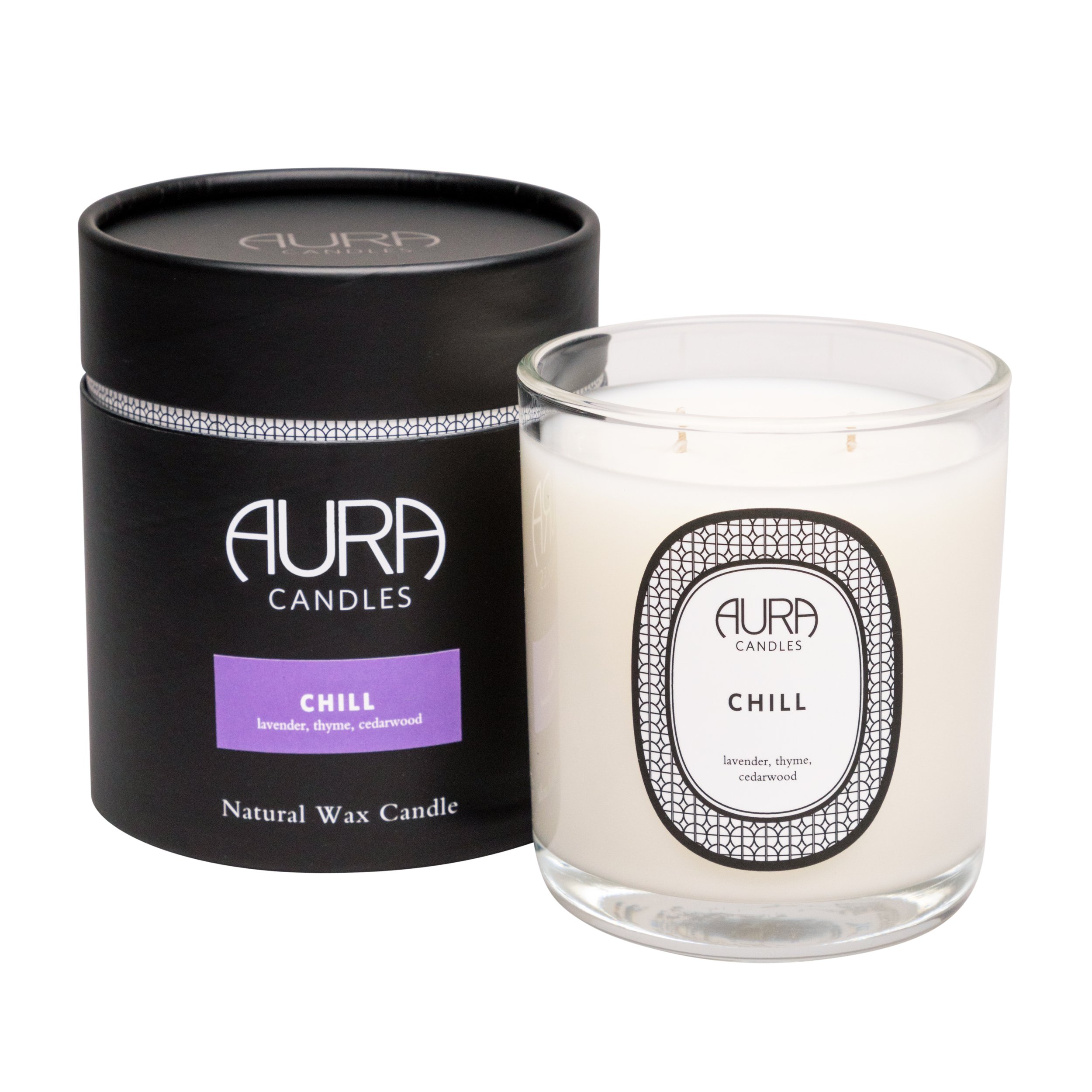 CHILL EVERYDAY 2 WICK CANDLE (lavender + thyme) — AURA CANDLES