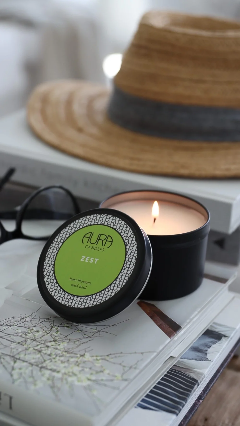 Aura Candles Travel Collection | 6oz Portable Tin Candles | Luxury