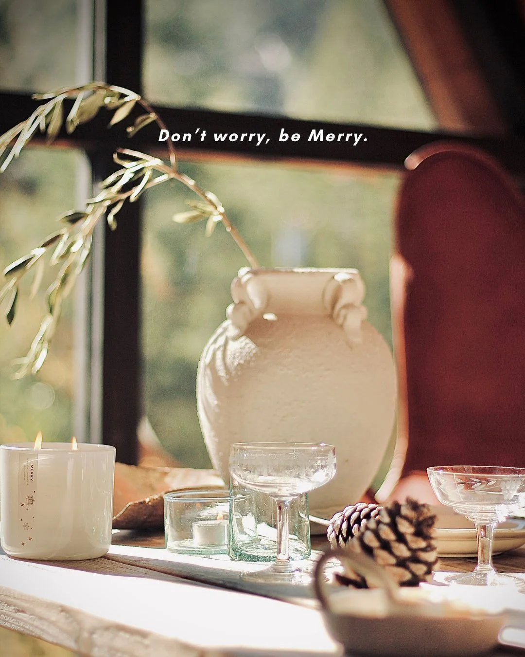 MERRY | mer&middot;ry⁠
adjective. cheerful and lively.⁠
⁠
Spread holiday cheer the Aura Candles way - through fragrance. 🎄⁠
Shop MERRY in the link in our bio!
