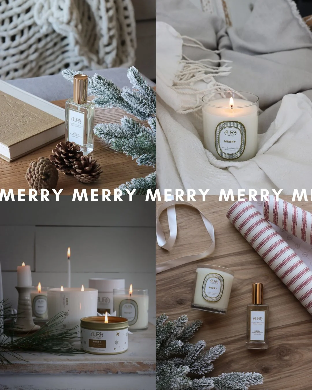 Scent Saturday: MERRY 🎄⁠
⁠
SIBERIAN FIR | CINNAMON BARK | GOLDEN RASPBERRY⁠
⁠
Make your house a home for the holidays. A joyful scent. Festive cheer. A warm, perfect aroma. ❄️✨️⁠
⁠
Shop the link in our bio!