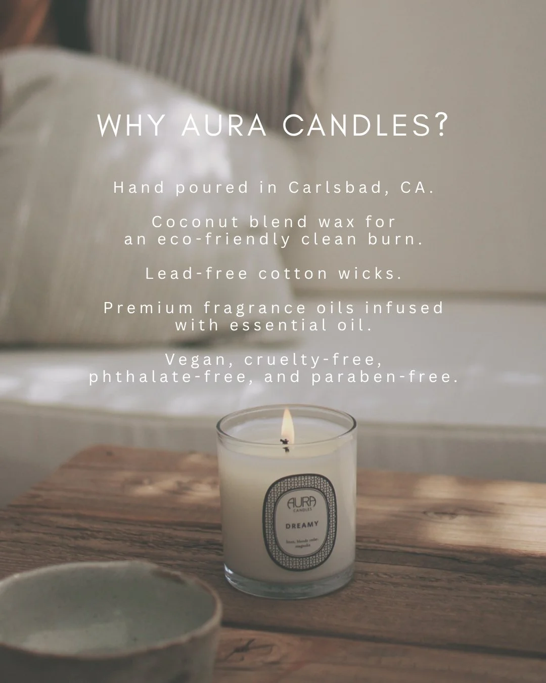 Handcrafted for your home.⁠
⁠
xoxo, Aura Candles 🤎