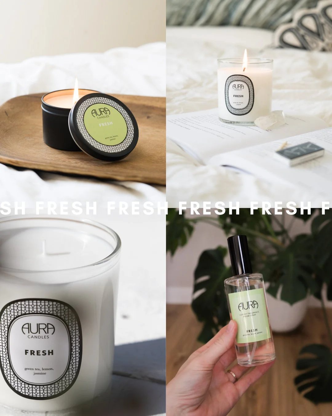 Scent Saturday: FRESH 🌿⁠
⁠
⁠LEMON | GREEN TEA | JASMINE⁠
⁠
A fresh start to the year. Light, clean, calming &amp; soothing. ⁠
⁠
Shop the link in our bio!