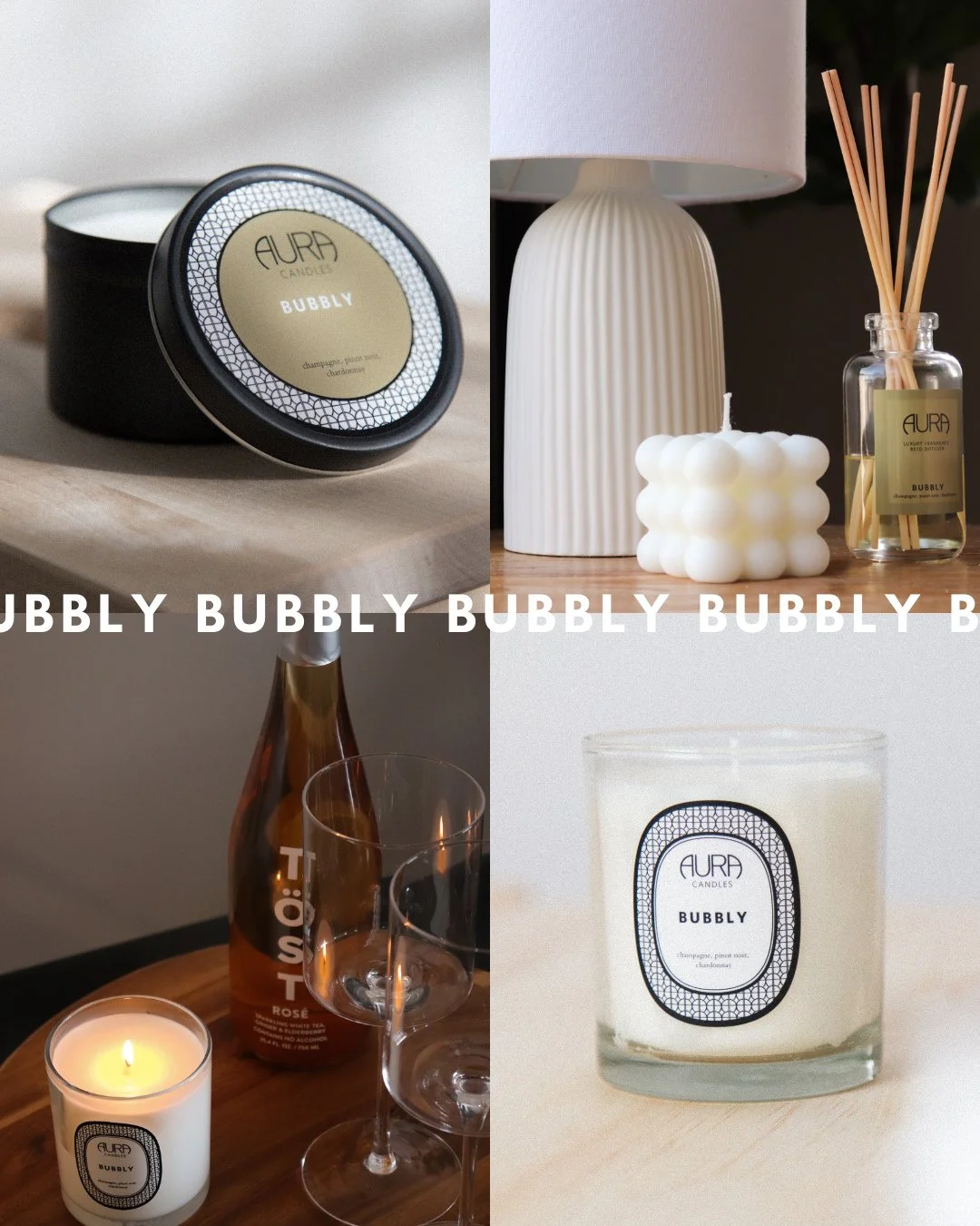 Scent Saturday: BUBBLY 🥂⁠
⁠
CHAMPAGNE | PINOT NOIR | CHARDONNAY⁠
⁠For every sweet celebration, big &amp; small! Cheers to you. ✨️⁠
⁠
Shop the link in our bio!