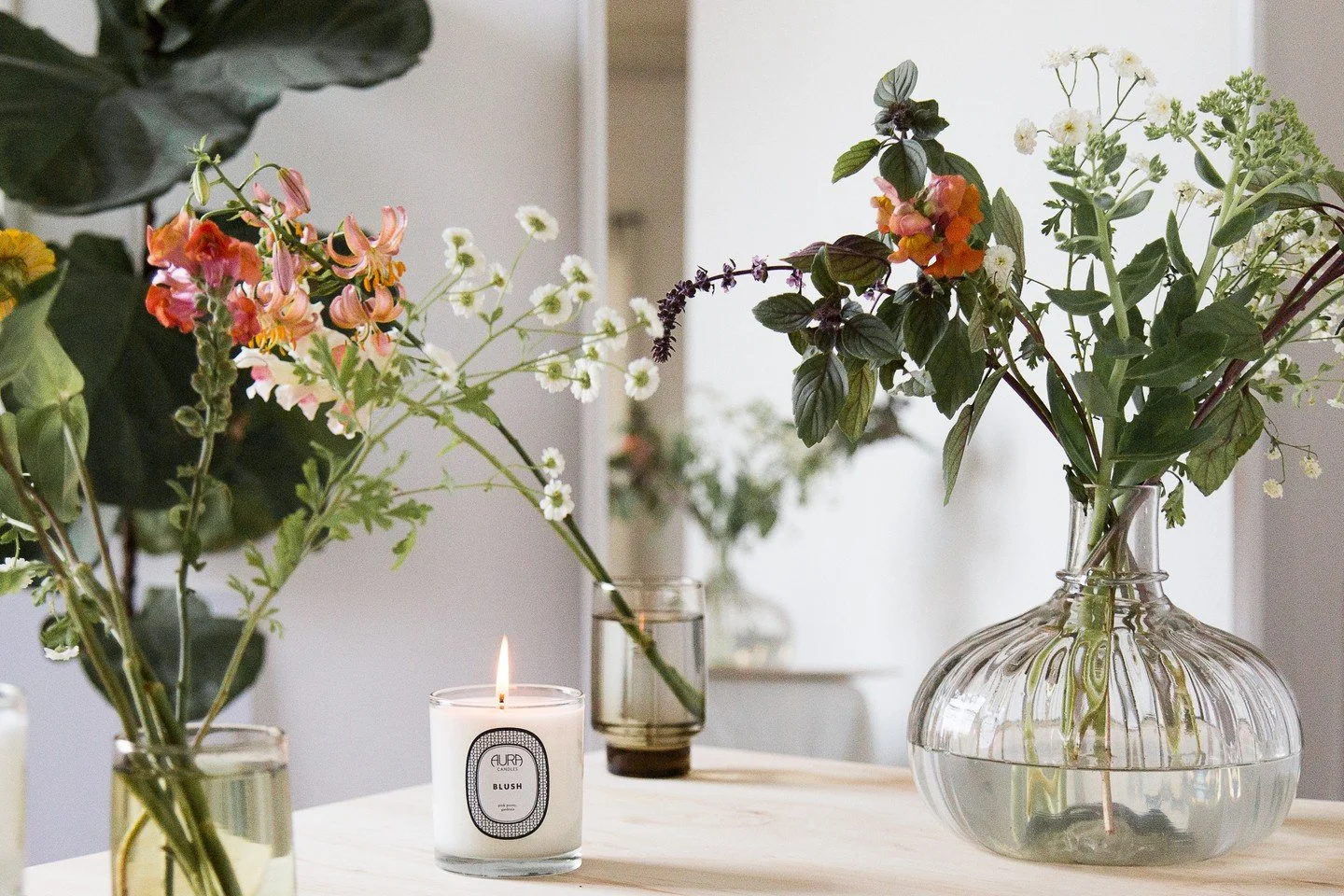 Manifesting warm spring days, sweet afternoons &amp; open windows. 🌿⁠
⁠
The more sweet, floral candles we burn, the sooner it will be here. 🌸⁠
Shop Blush &amp; more in the link in our bio!
