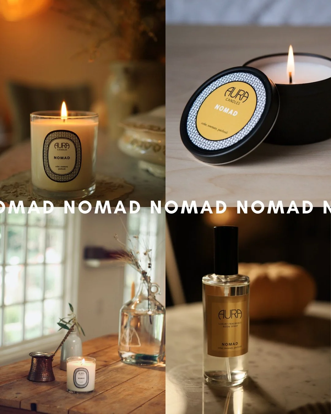 Scent Saturday: NOMAD 🪵⁠
⁠
CEDAR | ROSEMARY | PATCHOULI⁠
⁠
An earthy, masculine fragrance inspired by nature. Let the woody cedar, fresh rosemary, and grounding patchouli transport you.⁠
⁠
A subtle and immersive scent. Shop the link in our bio!