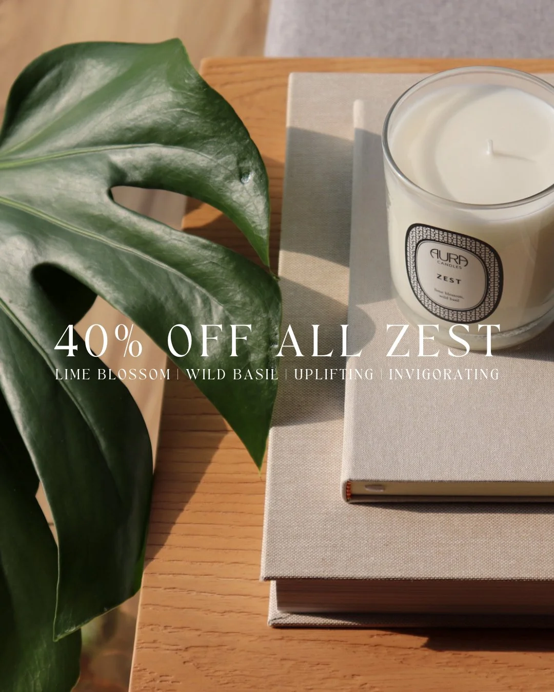 We're saying farewell to this highly loved scent - Zest! The bright citrus &amp; fresh basil blend perfectly for spring &amp; summer. 🌿⁠
⁠
Shop all Zest products 40% OFF while supplies last! No code needed.⁠
Click the link in our bio to shop!