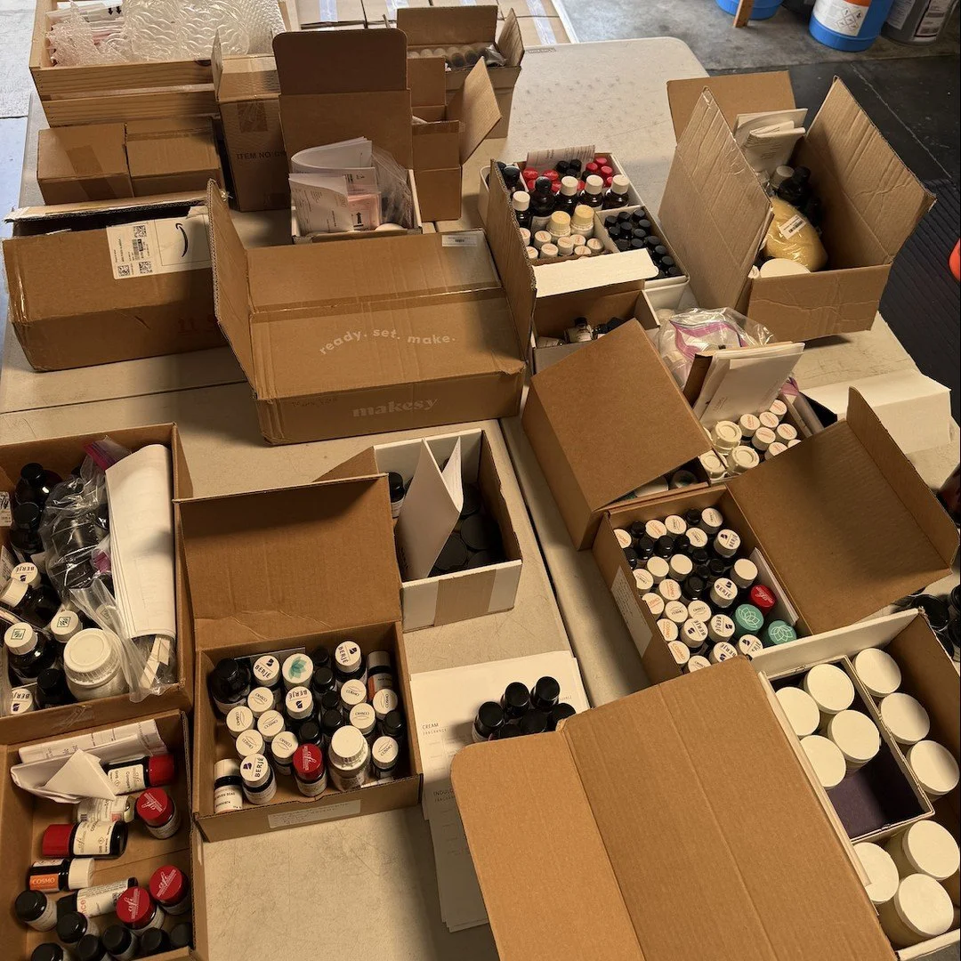 Behind the scenes of Aura Candles ✨⁠
You're looking at years and years of fragrance samples. Every new scent starts here. Some we loved, some sparked inspiration, and some we passed on along the way.⁠
⁠
A little spring cleaning had us reminiscing on 