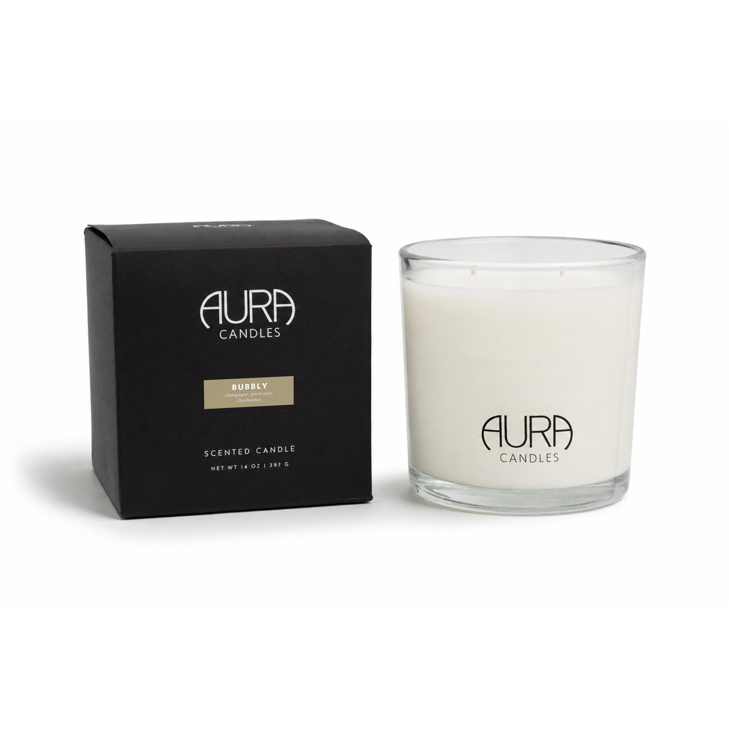 BUBBLY EVERYDAY 2 WICK CANDLE (champagne)