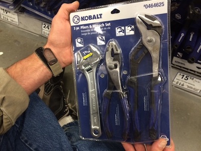 HM wants you to have this speed pack of two pliers and a wrench. 