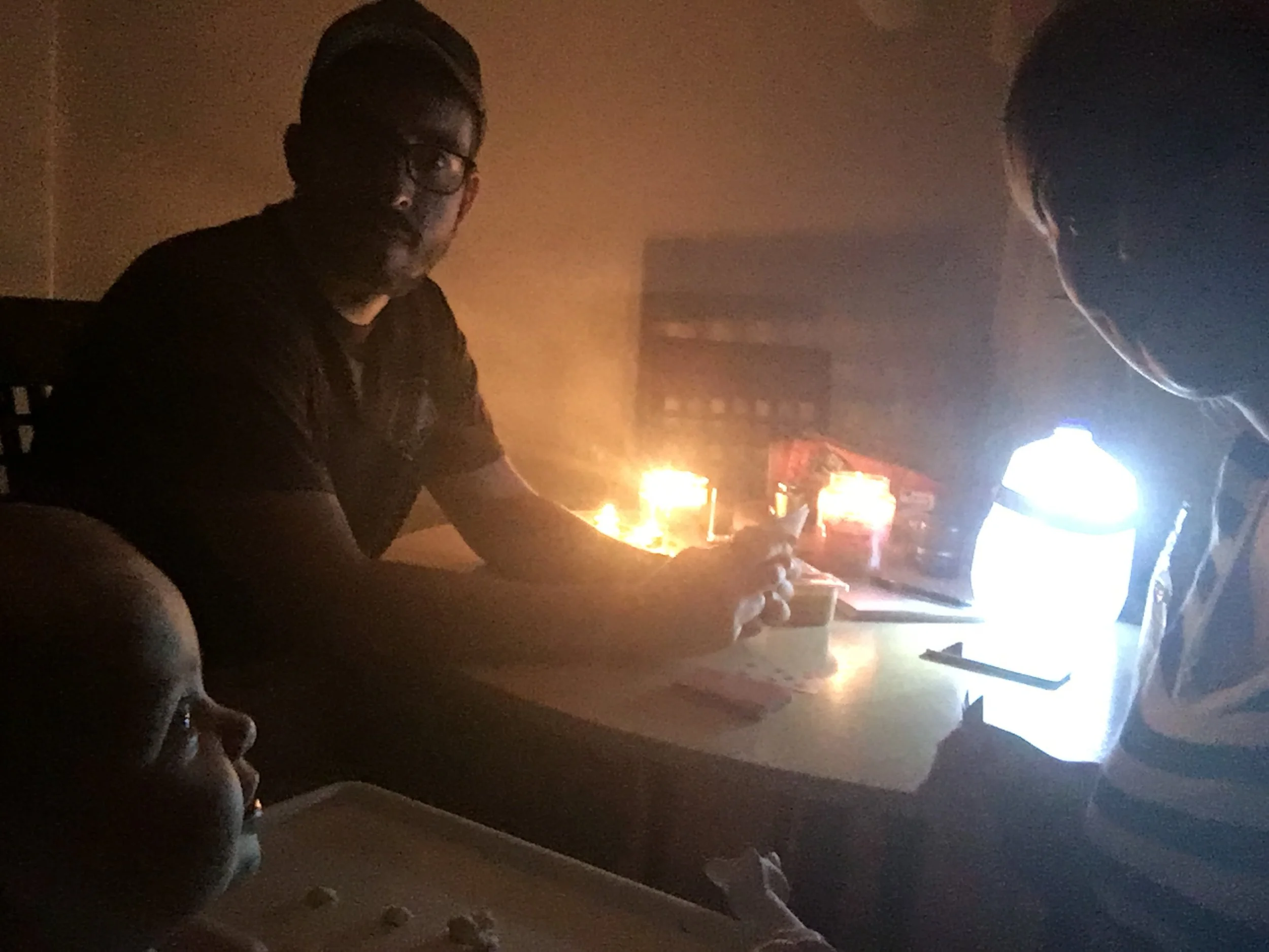 Headlamp + water jug = lantern.