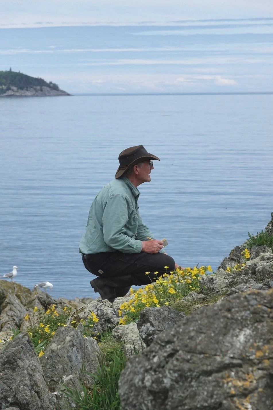 John Longino at work in the Laskeek Bay area.
