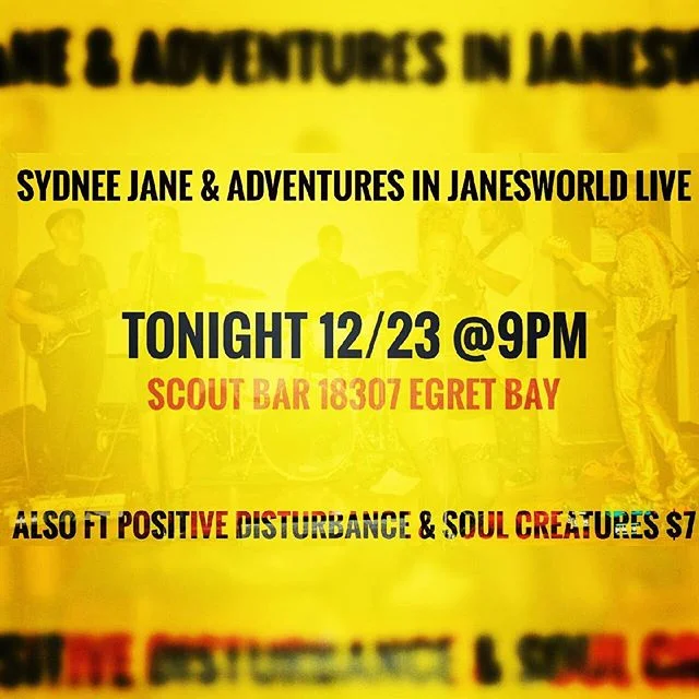 Come see us tonight @scoutbarhouston w/ Positive Disturbance &amp; Soul Creatures &amp; Shot Dead Sunday!