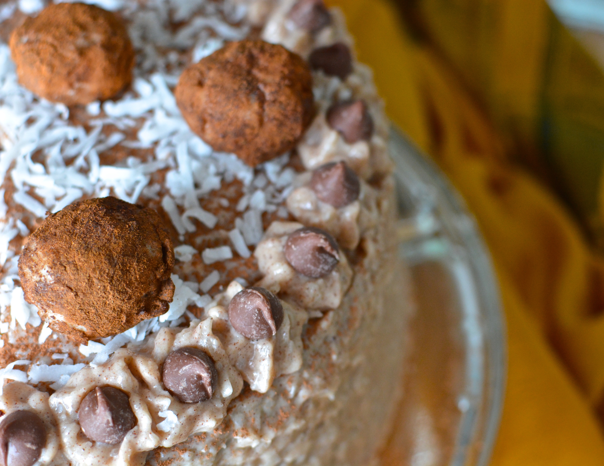 Irish Potato Cake - Rich Chocolate Cake with Cinnamon Coconut Cream Cheese Frosting