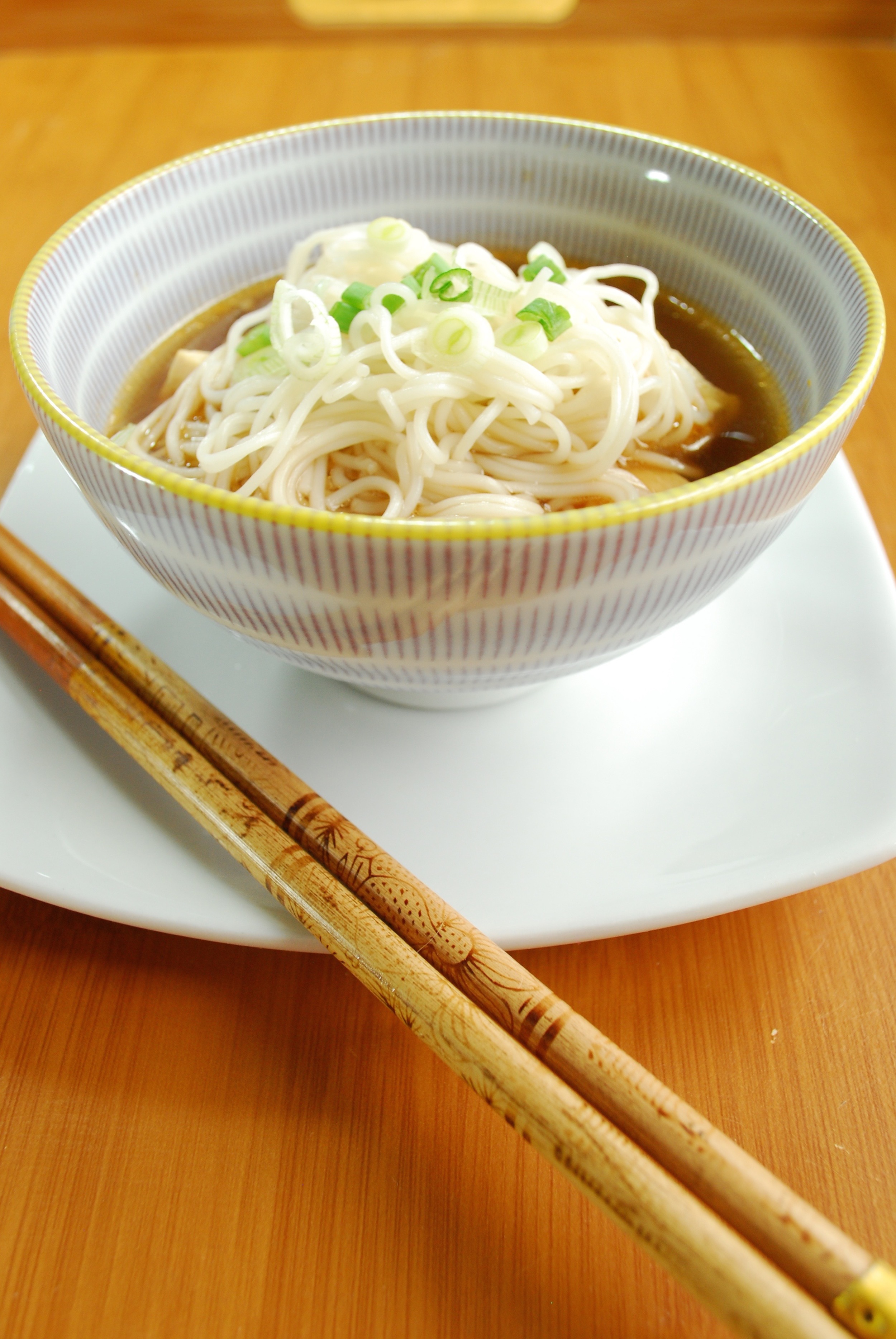 Soba Noodles and Tofu in Green Tea Ginger Broth