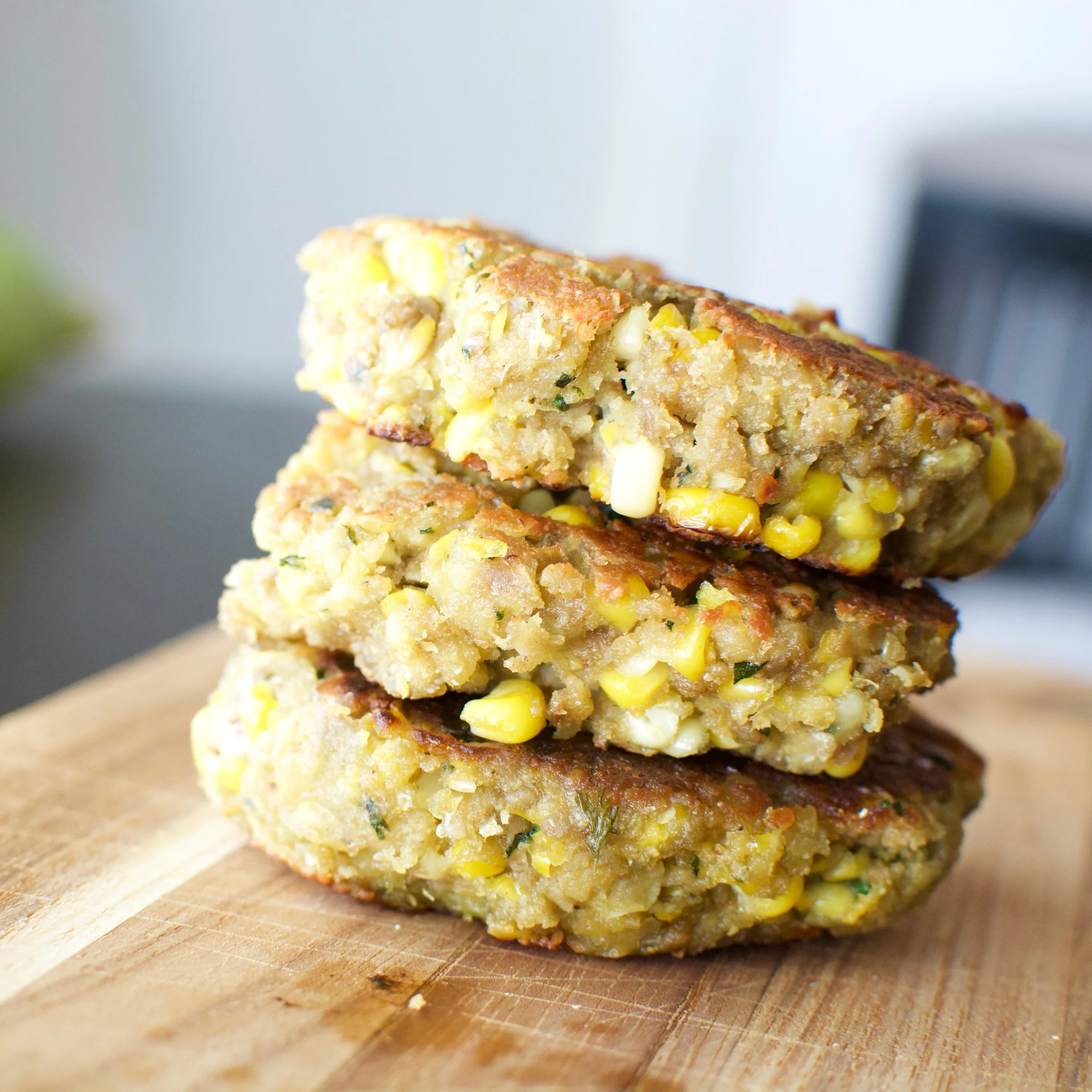 Summer Corn Veggie Burgers